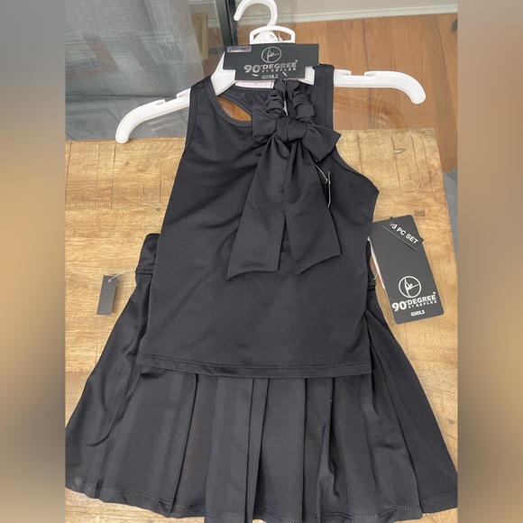 90 Degree By Reflex Girls' skirt top and hair piece set outfit